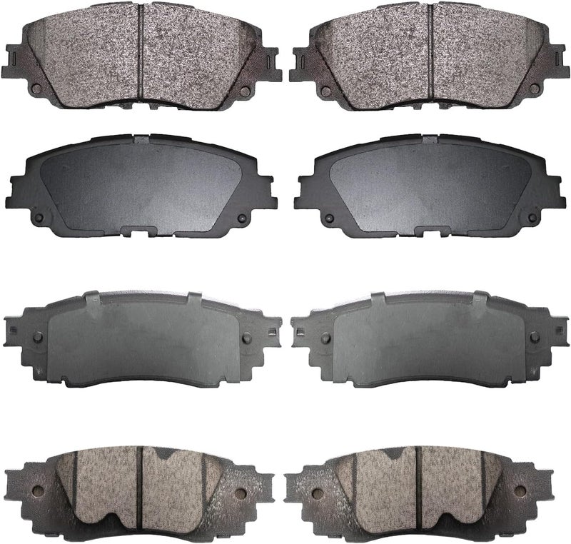 EXPPOWER Replacement for Front and Rear Ceramic Disc Brake Pad Set 18-22 Toyota Camry Hybrid/XLE/XSE 19-22 Rav4 Lexus ES350 ES250 UX200 UX250h（D1879+D2076） - Image 1